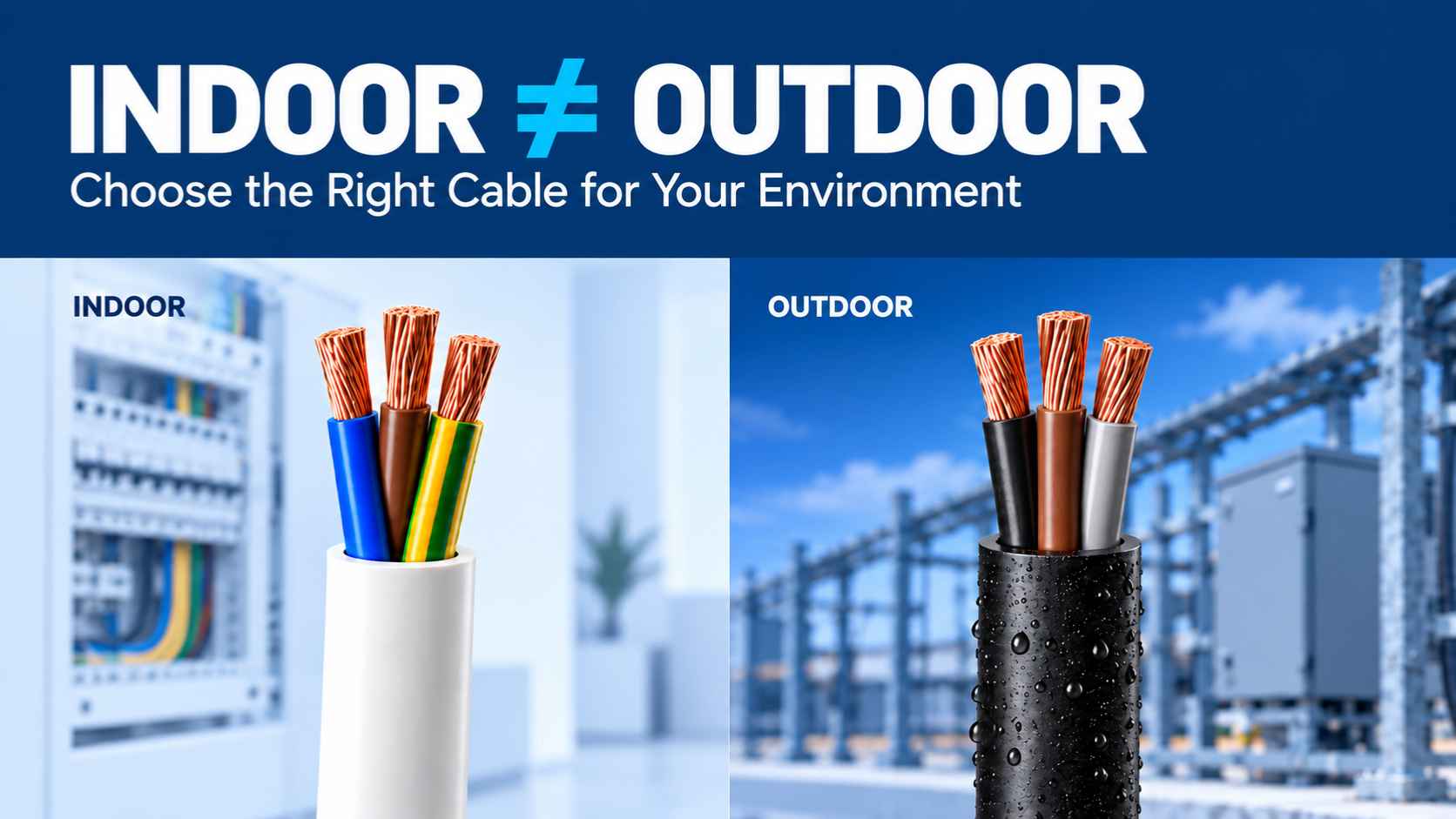 Indoor and Outdoor Cables: Choose for Your Environment