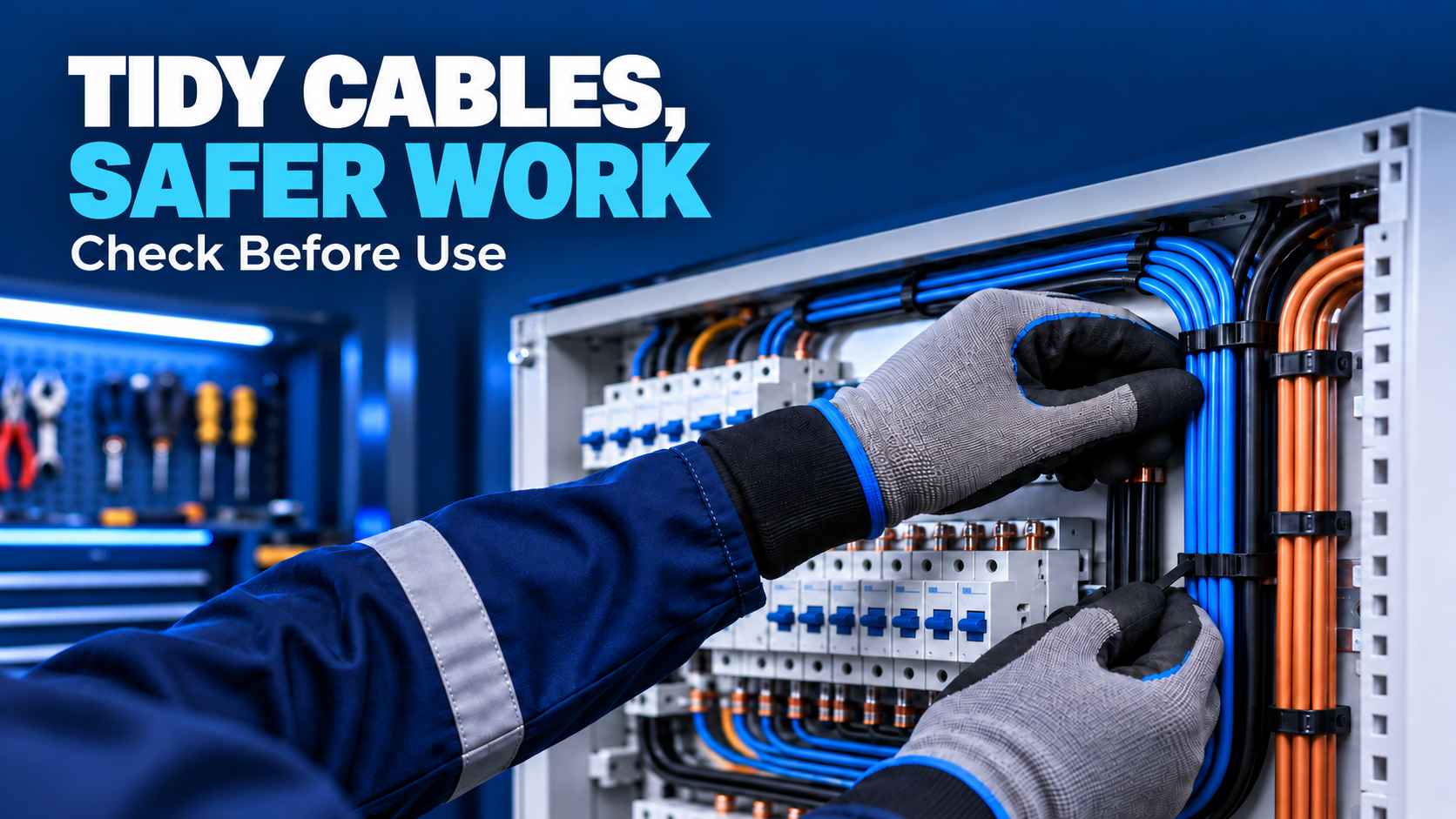 Neat Electrical Cable Installation for a Safer Workplace